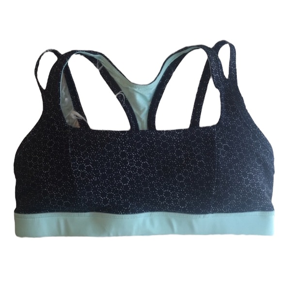 Lululemon Blue Star Pixel Aquamarine Blue Splendour Sports Bra - Picture 3 of 3